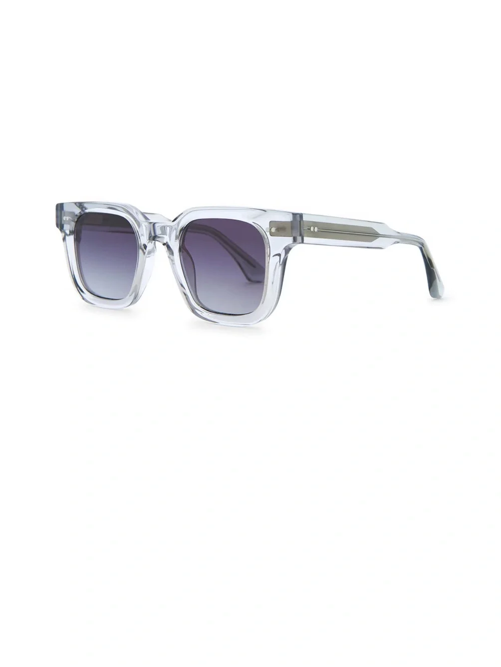 CHIMI Men’s Transparent Gray Square Sunglasses